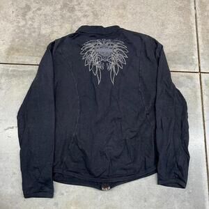 vintage harley davidson faded black zip up sweatshirt size xl WOMENS